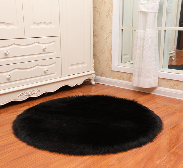 Round Soft Faux Sheepskin Rugs