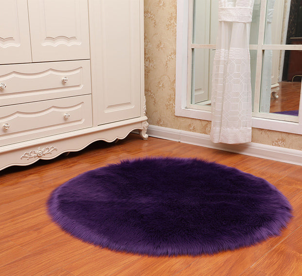 Round Soft Faux Sheepskin Rugs