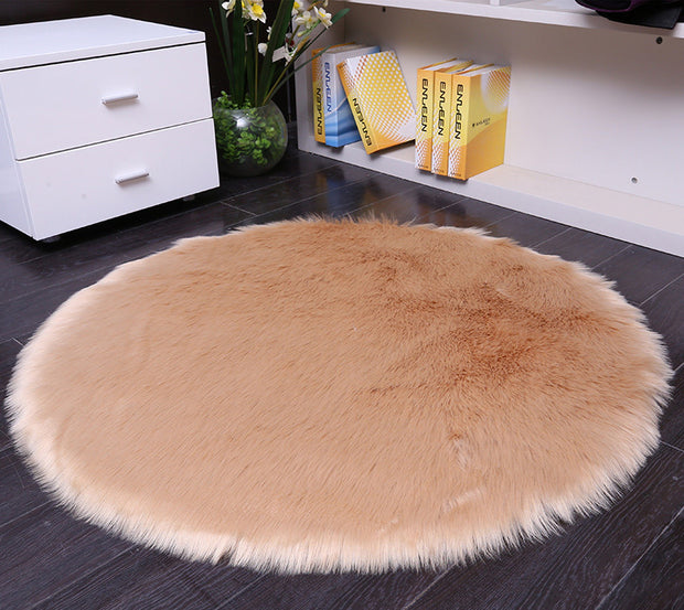 Round Soft Faux Sheepskin Rugs