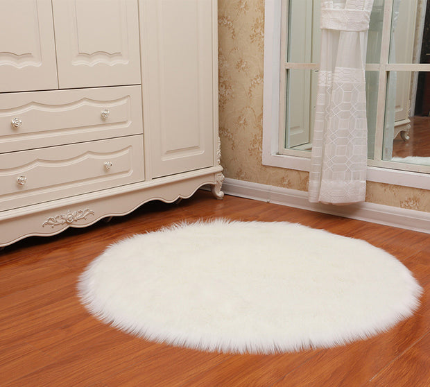 Round Soft Faux Sheepskin Rugs