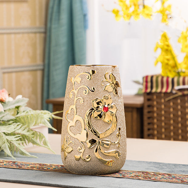 Ceramic Vase Electroplating Gold