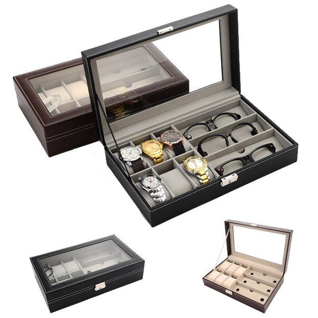 Wooden Watch Glasses and Jewelry Box