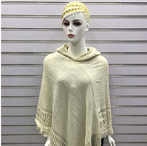 Hollow tassel cloak shawl