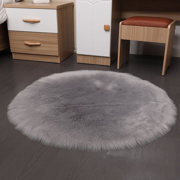 Round Soft Faux Sheepskin Rugs