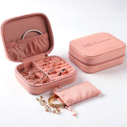 Portable Earrings Ring Leather Case