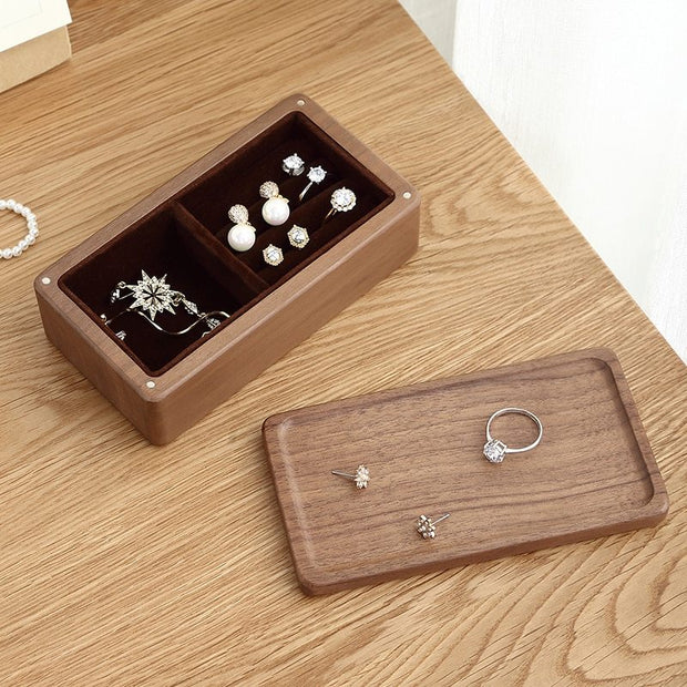 Luxury Magnetic Wooden Small Jewelry Box