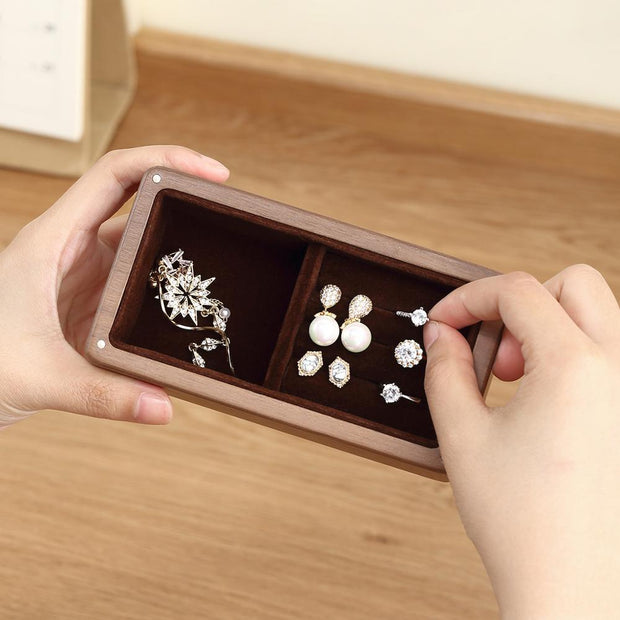 Luxury Magnetic Wooden Small Jewelry Box