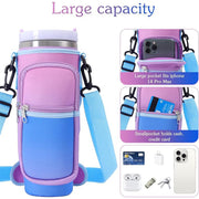 Water Bottle Holder Bag With Adjustable Shoulder Strap